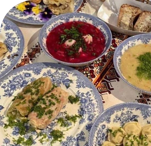 Dnipro Ukrainian Cultural Center menu items, located in Buffalo, NY.