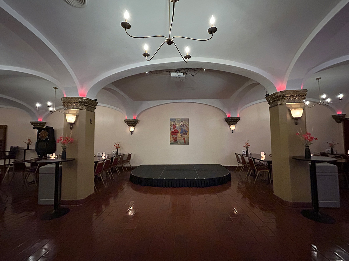 Dnipro Ukrainian Cultural Center, Featuring one of Buffalo’s longest and most iconic bar-tops, the first-floor Rathskeller Lounge Bar can accommodate up to 75 guests. Located in Buffalo, NY.