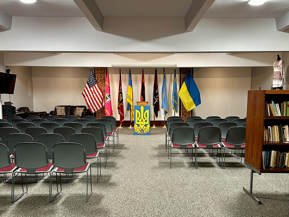 Dnipro Ukrainian Cultural Center, library & meeting room event space located in Buffalo, NY.